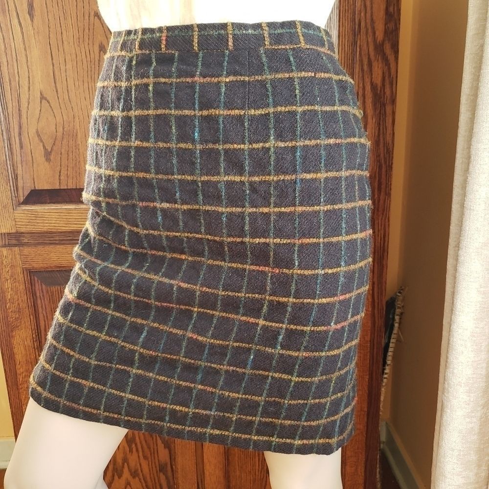 Vintage plaid wool skirt